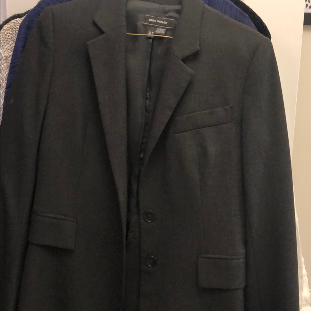 Zara women’s size 6 blazer - dark grey / black